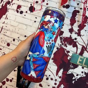 Princess glitter tumbler